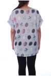 GRANDE TAILLE T-SHIRT PAILLETE 9099 GRIS