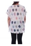 GRANDE TAILLE T-SHIRT PAILLETE 9099 BEIGE