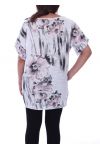 LARGE SIZE TUNIC FLAX FLOWER 9103 WHITE