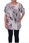 LARGE SIZE TUNIC FLAX FLOWER 9103 BEIGE