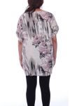 LARGE SIZE TUNIC FLAX FLOWER 9103 BEIGE