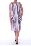 LARGE SIZE DRESS LINEN 2 POCKETS 9106 ROSE