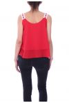 TOP HAS SPAGHETTI STRAPS LACE 9109 RED