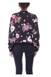 JACKE GEDRUCKT FLORAL 9005 WEIß