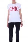 T-SHIRT CHIC 9095 WHITE