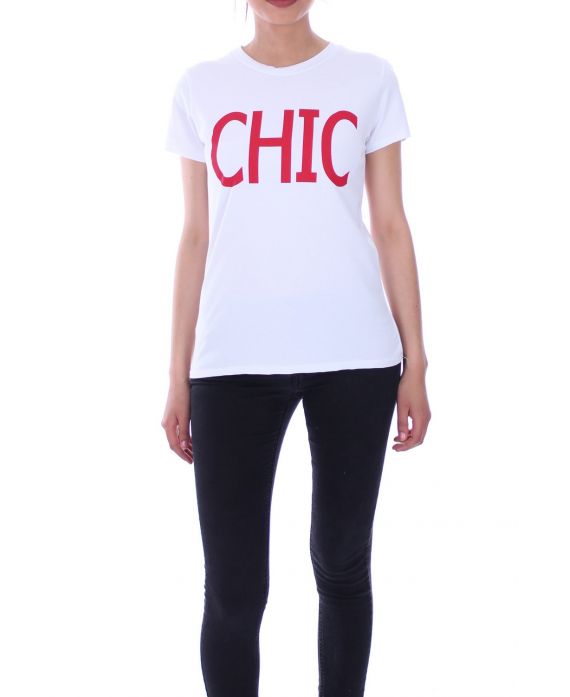 T-SHIRT CHIC 9095 BIANCO