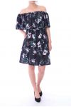 DRESS PRINTED FLORAL 9094 BLACK