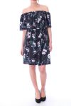 DRESS PRINTED FLORAL 9094 BLACK