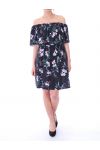 DRESS PRINTED FLORAL 9094 BLACK