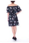 DRESS PRINTED FLORAL 9094 BLACK