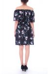 ROBE IMPRIMEE FLORAL 9094 NOIR