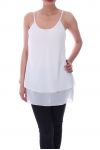 TOP HAS SHOULDER STRAPS 9107 WHITE