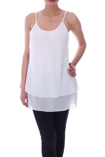 TOP HAS SHOULDER STRAPS 9107 WHITE