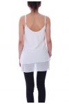 TOP HAS SHOULDER STRAPS 9107 WHITE