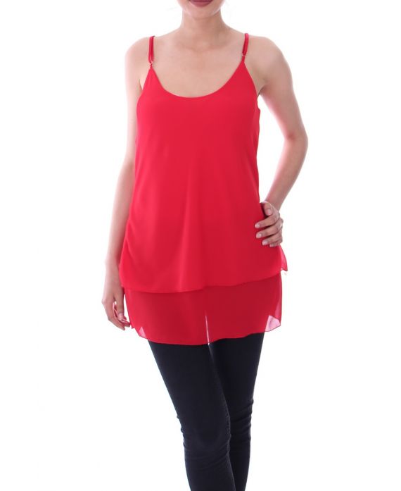 TOP HAS SHOULDER STRAPS 9107 RED