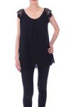 TOP CORTO IN PIZZO 9112 NERO