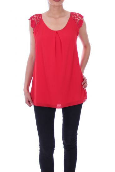 TOP CORTO IN PIZZO 9112 ROSSO