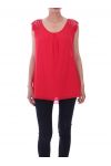 TOP CORTO IN PIZZO 9112 ROSSO