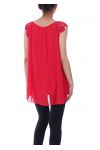 TOP CORTO IN PIZZO 9112 ROSSO