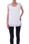 TOP CORTO IN PIZZO 9112-BIANCO