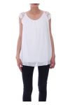 TOP CORTO IN PIZZO 9112-BIANCO