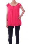 TOP CORTO IN PIZZO 9112 FUSHIA