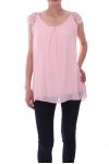 TOP CORTO IN PIZZO 9112 ROSA