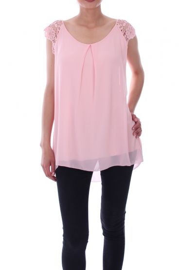 TOP CORTO IN PIZZO 9112 ROSA