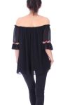 TOP CORTO IN PIZZO 9113 NERO