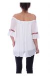 TOP CORTO IN PIZZO 9113 BIANCO