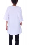 T-SHIRT PAILLETE 9117 BIANCO