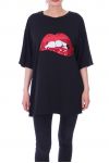 T-SHIRT PAILLETE 9117 BLACK