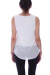 TOP ZIP PERLE 9116 BIANCO