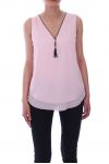 TOP ZIP PERLE 9116 ROSA