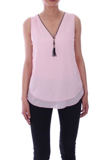 TOP CREMALLERAS PERLAS 9116 ROSA