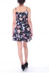 DRESS PRINTED FLORAL 9096 BLACK