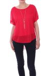 TOP AJOURE 9028 ROUGE