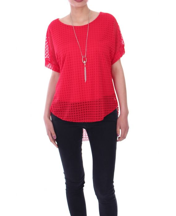 TOP AJOURE 9028 ROUGE