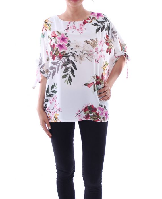 TUNIC PRINT FLORAL 9124 WHITE