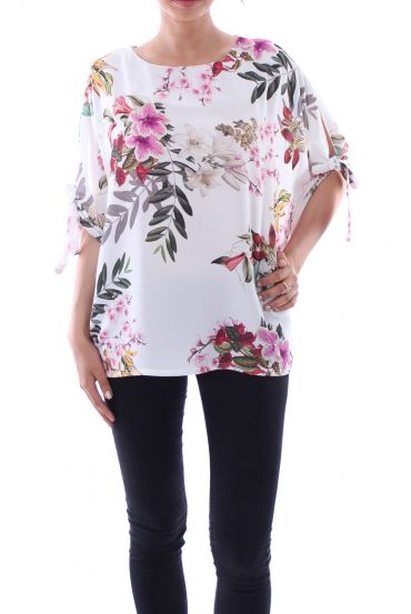 TUNIC PRINT FLORAL 9124 WHITE