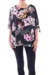 TUNIC PRINT FLORAL 9124 BLACK