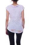 T-SHIRT TETE DE MORT 9122 BLANC