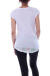 T-SHIRT ETHNIQUE 9120 BLANC