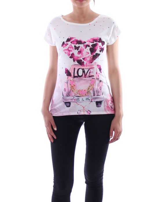 T-SHIRT AMORE 9119 BIANCO