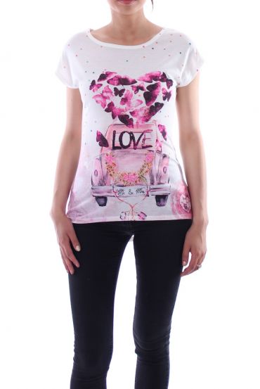 T-SHIRT AMORE 9119 BIANCO