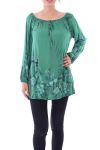 TUNIC PRINTED SHOULDERS DENUDEES 5097'AZUR