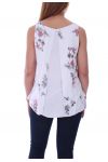 TOP DRAPE FLEURS 9136 BLANC