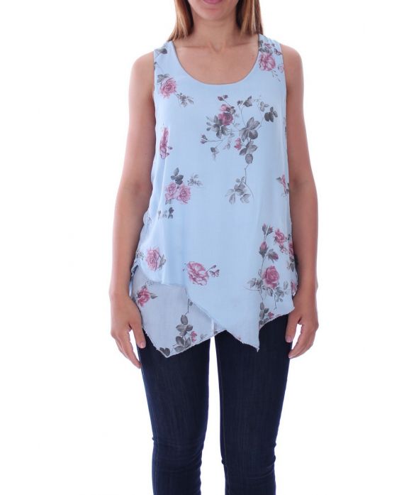 TOP DRAPE FLEURS 9136 BLEU