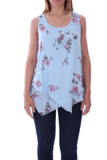 TOP DRAPE FLEURS 9136 BLEU