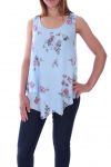 TOP DRAPES FLOWERS 9136 BLUE